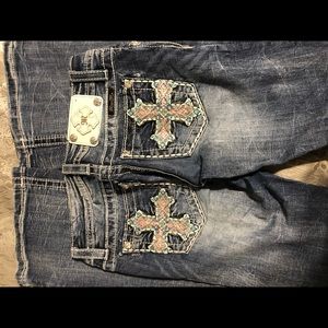 Girls size 12 & 14 miss me jeans